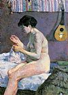 Paul Gauguin Study of a Nude Suzanne Sewing painting